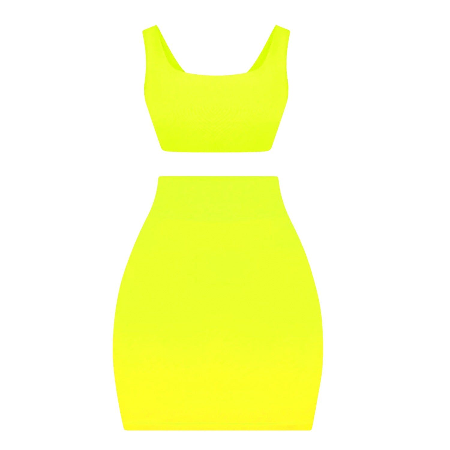 Neon Yellow Soft Bandage Two Piece Mini sold by Honeyz product image thumbnail 4