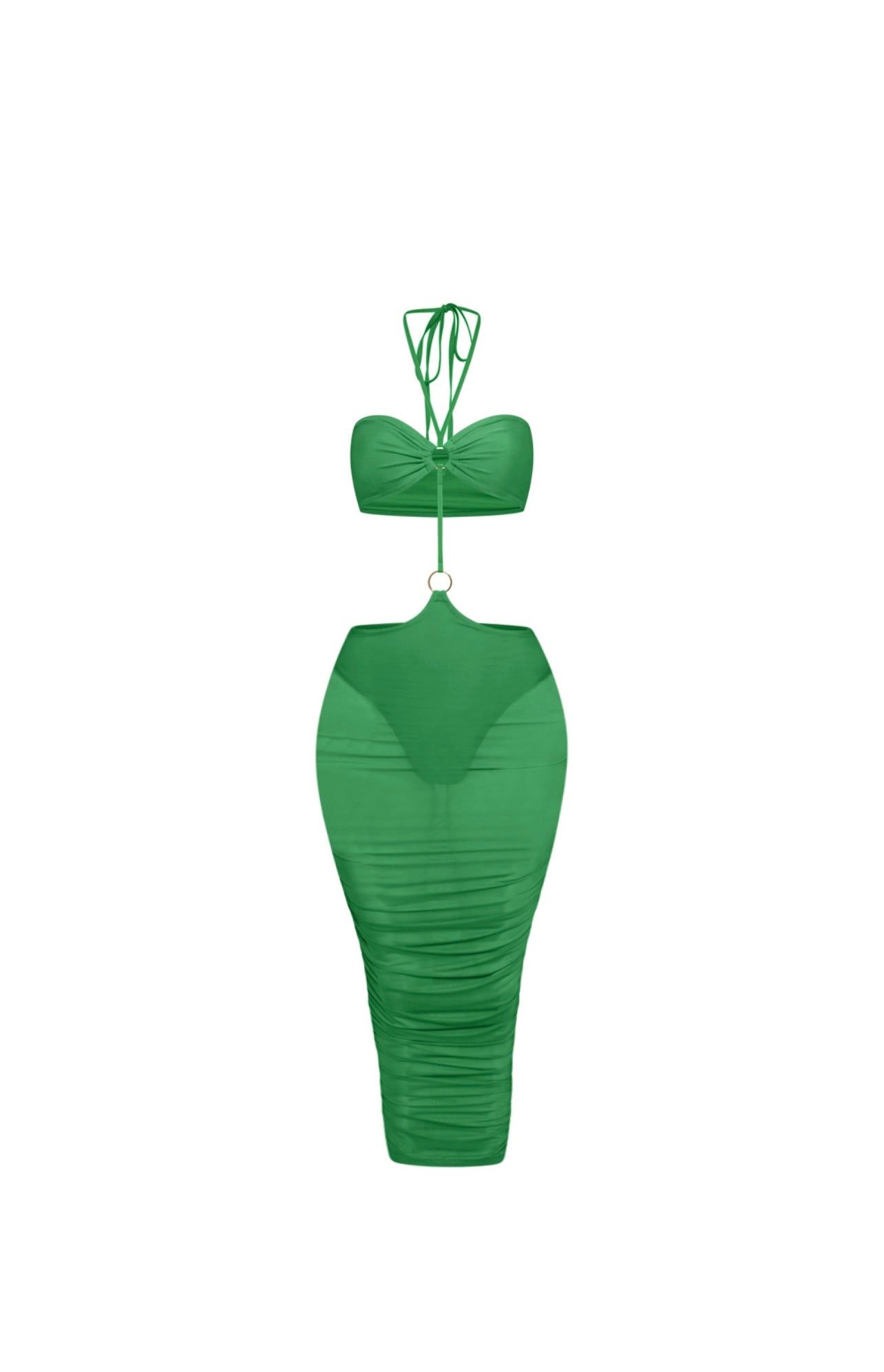 Escape Green Mesh Ring Dress sold by Honeyz product image thumbnail 4