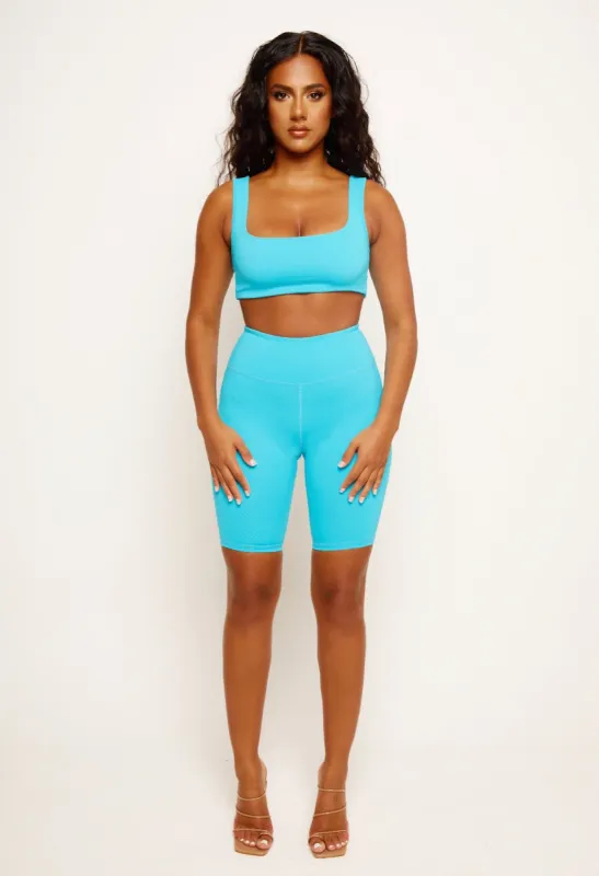 Turquoise High Waisted Shorts sold by Honeyz