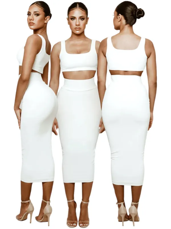 White Soft Bandage Two Piece sold by Honeyz