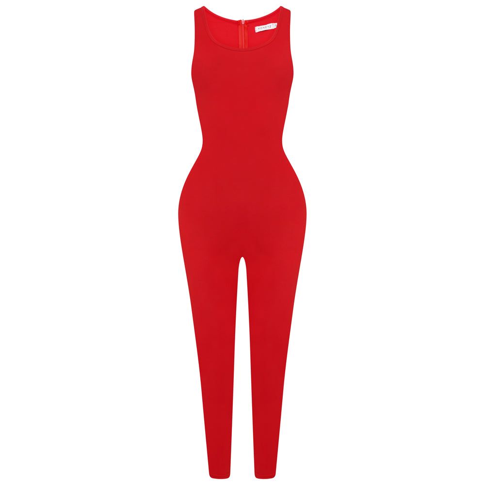 Red Jumpsuit- 2way wear sold by Honeyz