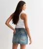 Blue Denim Mini Skirt sold by Honeyz