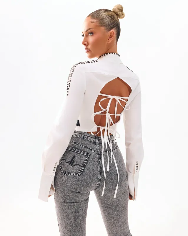 Bulletproof Backless Shirt sold by Honeyz