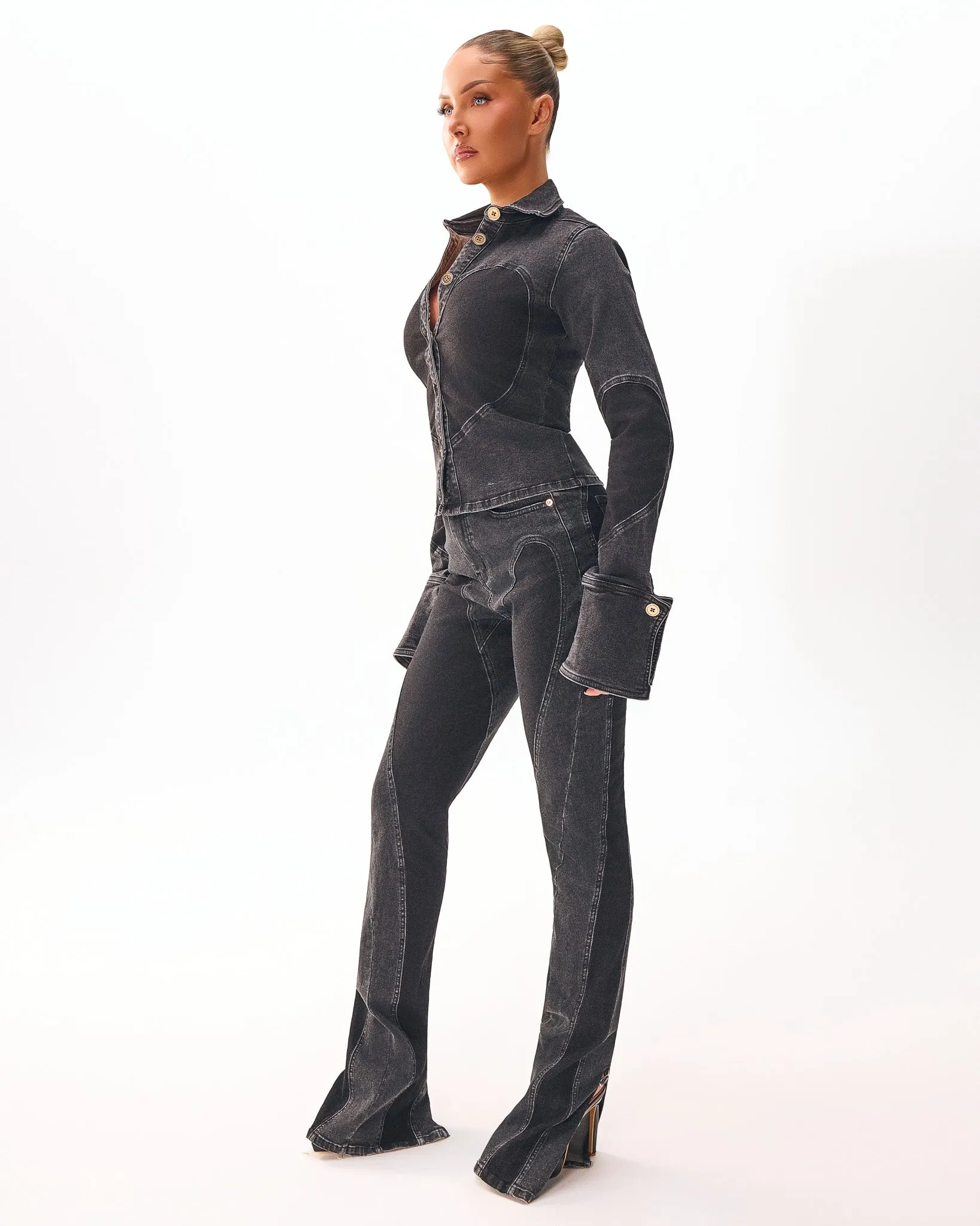 Femme Fatale 2 Shaded Black Jeans sold by Honeyz product image thumbnail 2