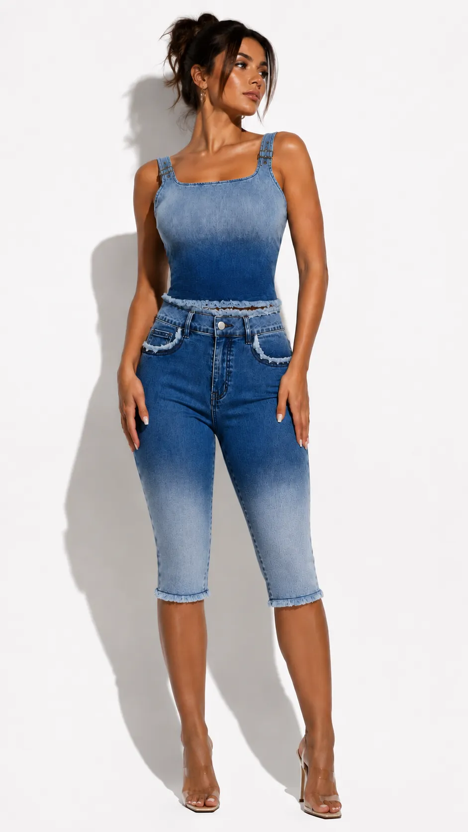 Ombré Capri Tie Me Up Set *Pre Order July 7th -15th Delivery* sold by Honeyz product image thumbnail 4