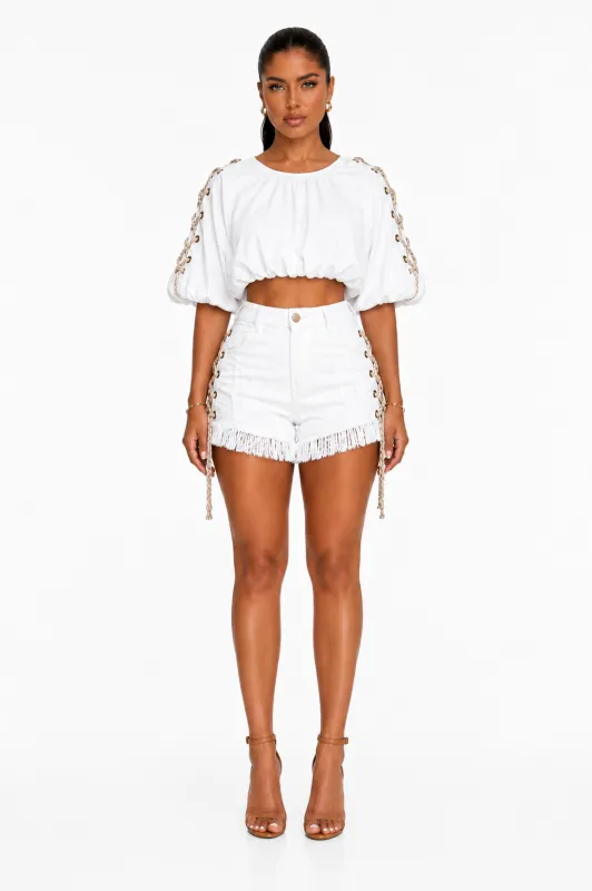 White Cloud Kiss Top *Pre Order June 20-30th Delivery* made by Honeyz
