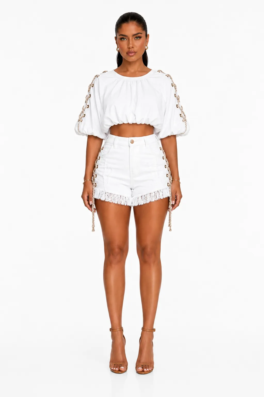 White Cloud Kiss Krop Top sold by Honeyz