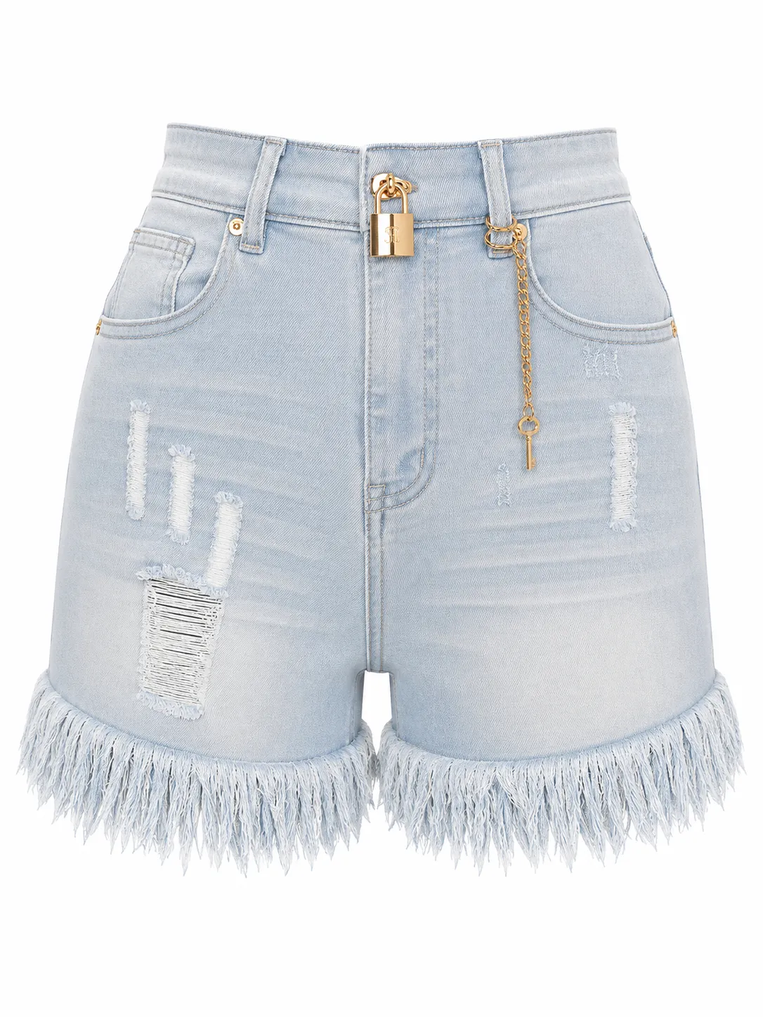 Light Denim Locked In Shorts sold by Honeyz product image thumbnail 2