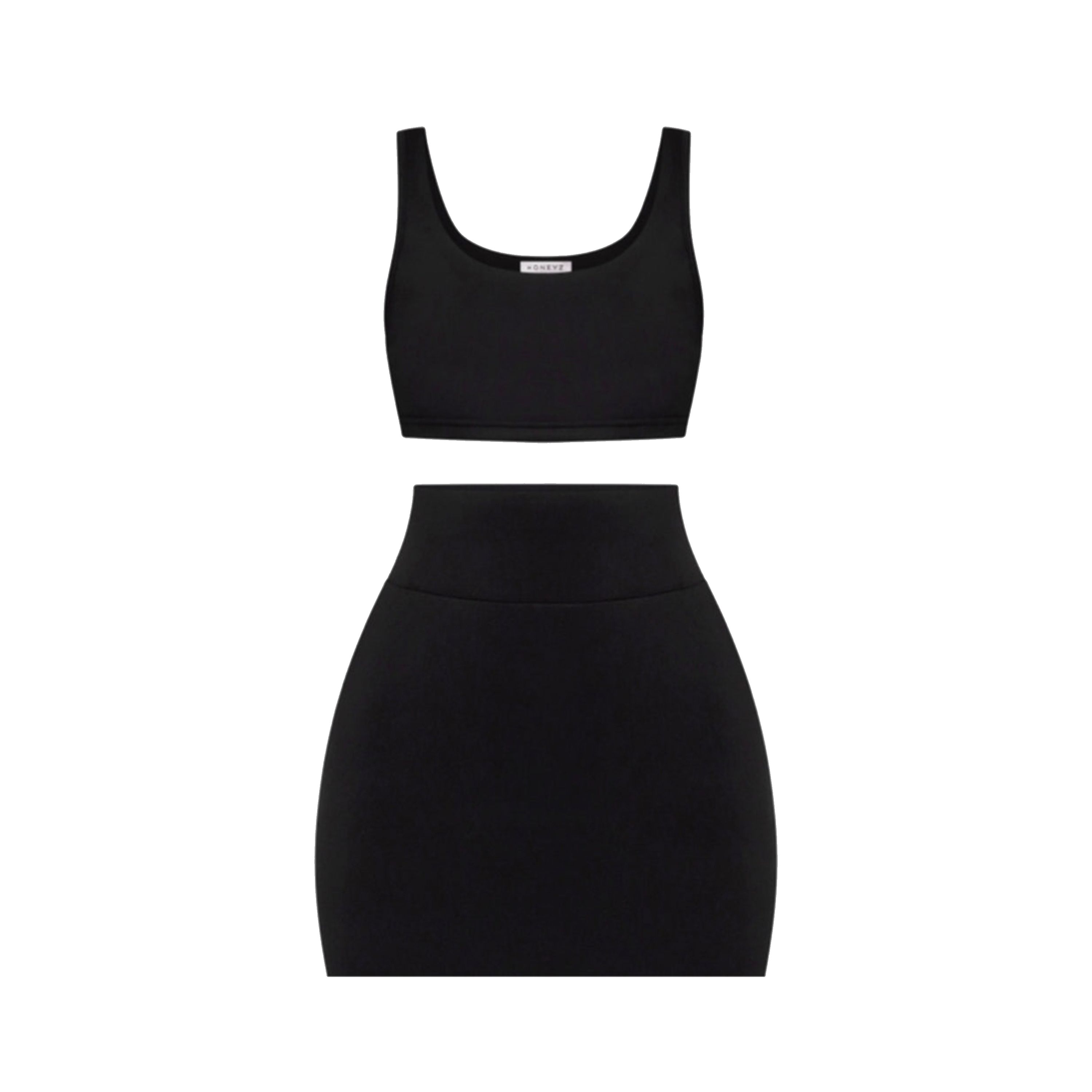 Black Soft Bandage Two Piece Mini sold by Honeyz