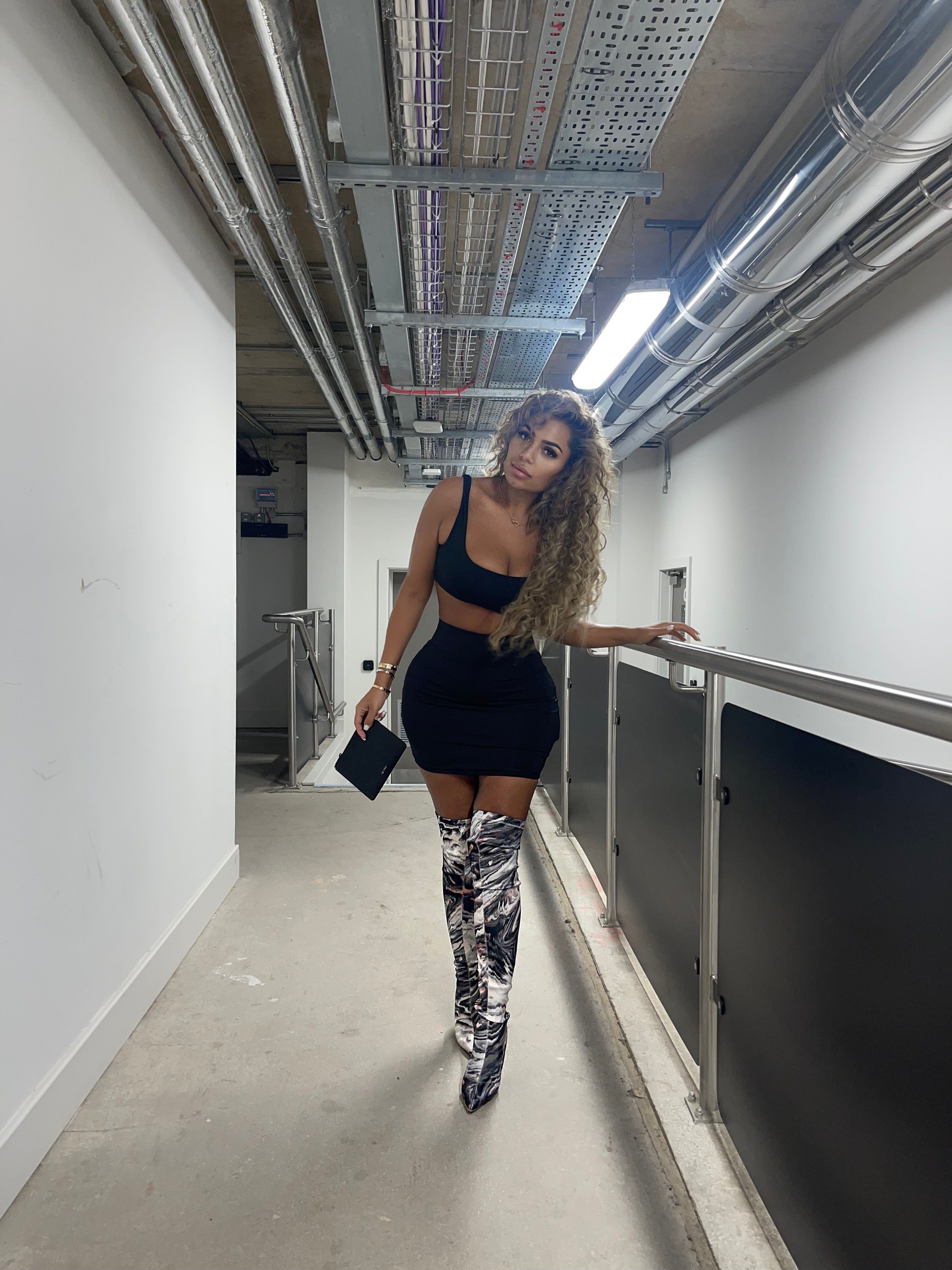 Black Soft Bandage Two Piece Mini sold by Honeyz product image thumbnail 2