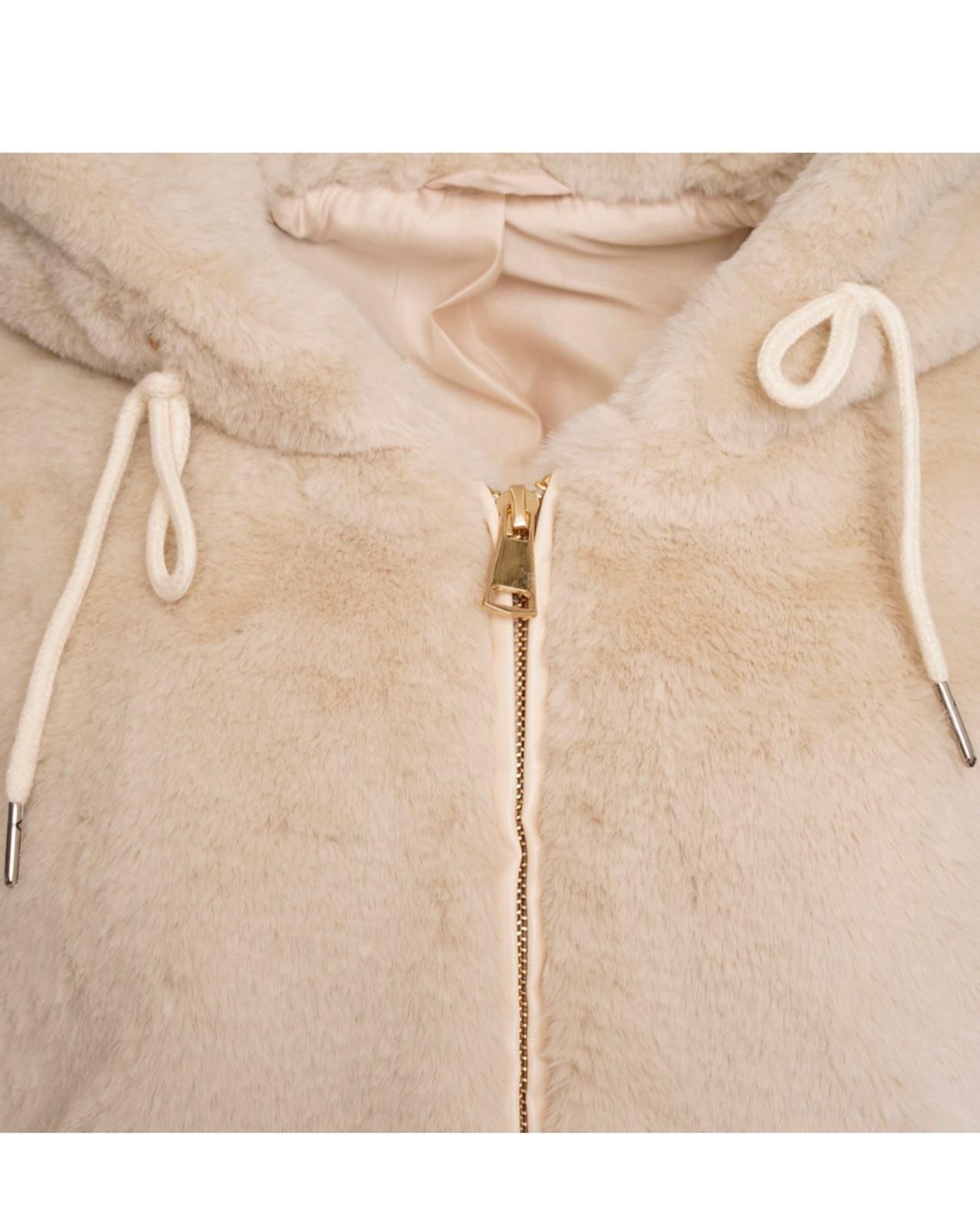 Beige Evening Faux Fur Jacket sold by Honeyz product image thumbnail 3