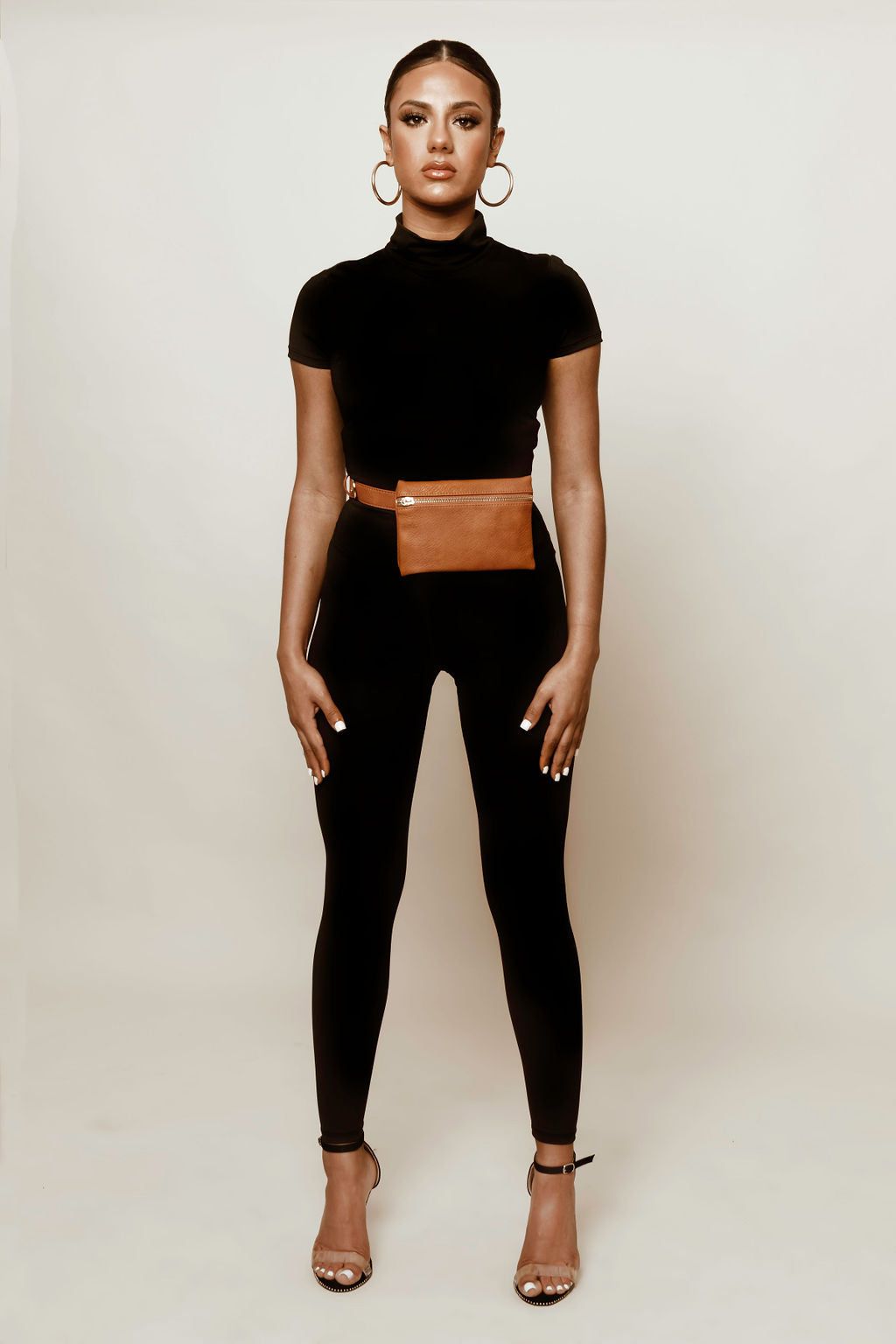 Black High Waisted Leggings sold by Honeyz product image thumbnail 2