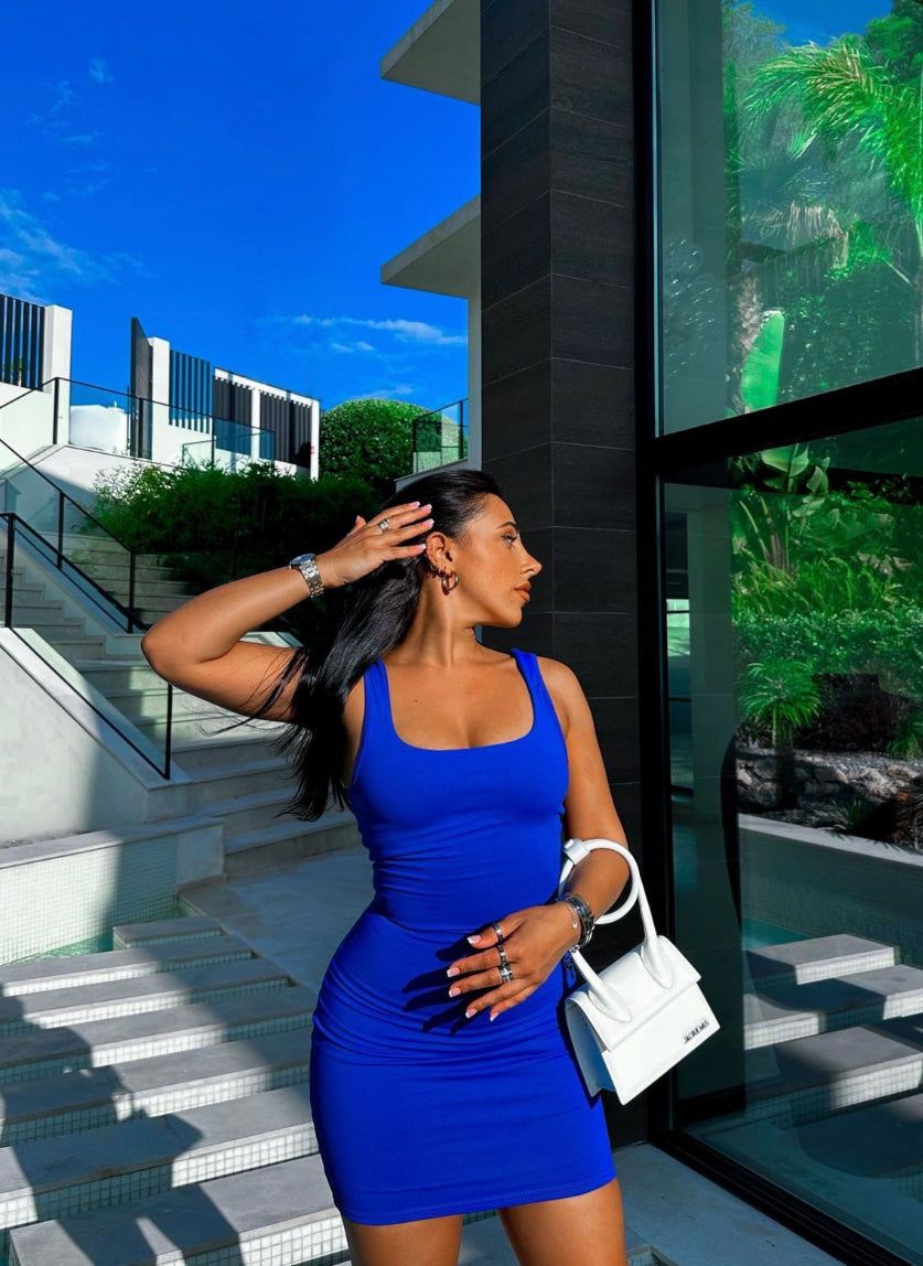 Escape Blue Soft Bandage Mini Dress sold by Honeyz product image thumbnail 2