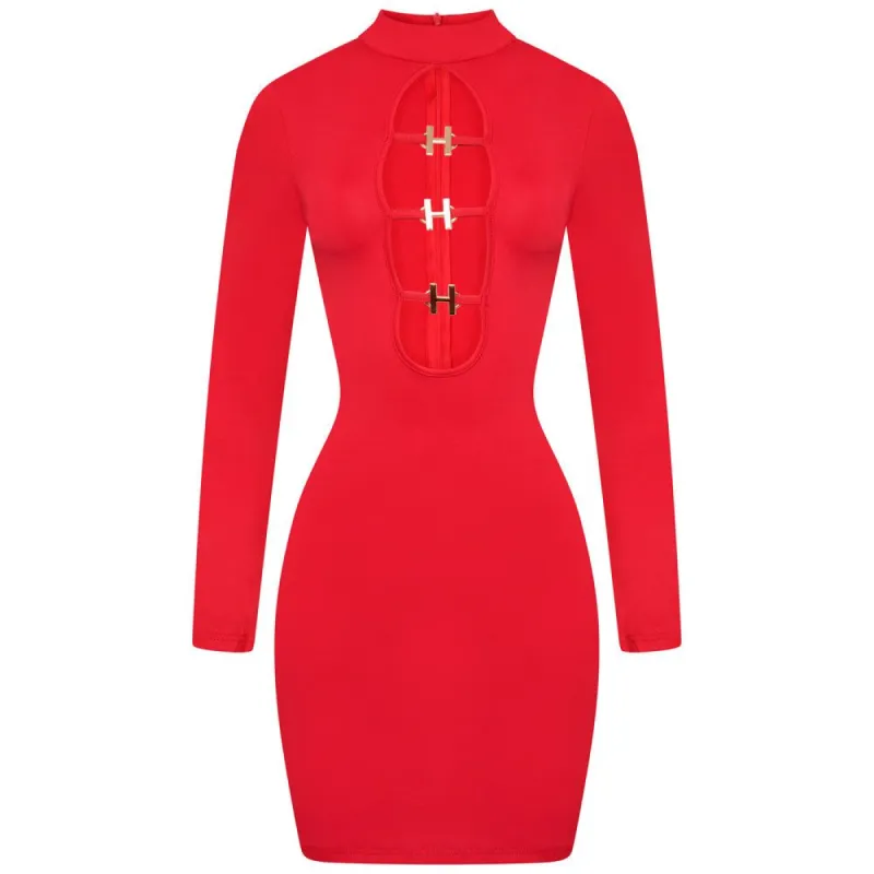 Red H Mini Dress sold by Honeyz