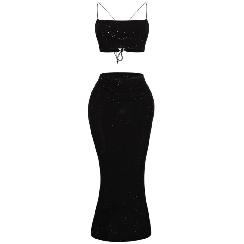 Black Glitter 2 Piece sold by Honeyz