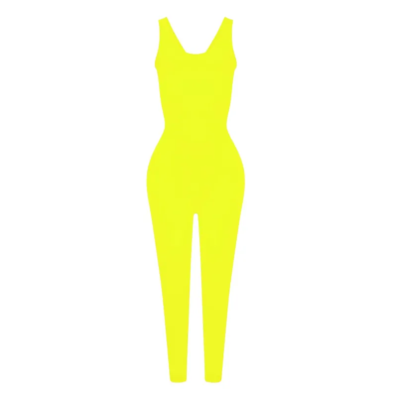 Neon Yellow Jumpsuit- 2way wear sold by Honeyz