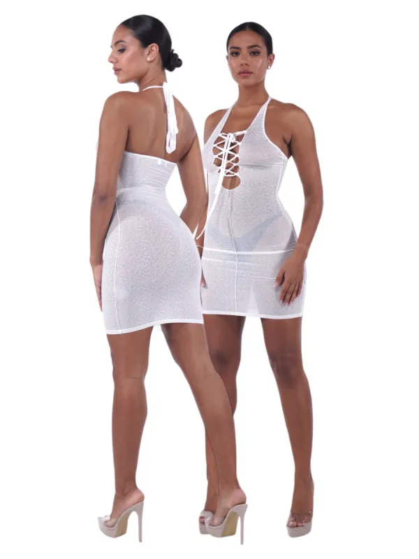 White Snake Print Mini sold by Honeyz