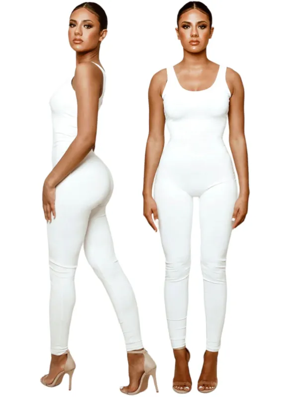 White Jumpsuit- 2way wear sold by Honeyz