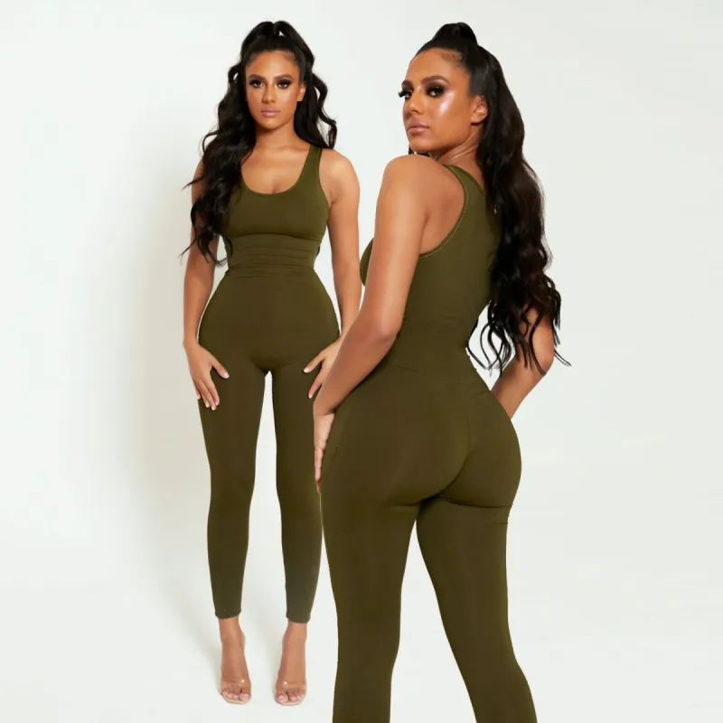 Khaki Jumpsuit- 2way wear sold by Honeyz