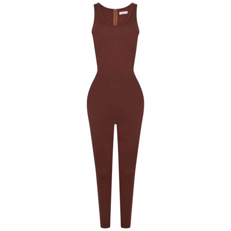 Choc Brown Jumpsuit- 2way wear sold by Honeyz