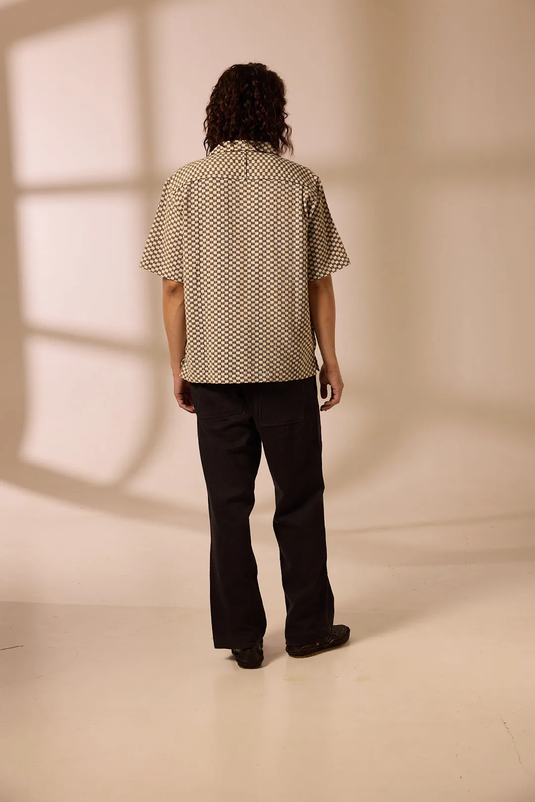 KHUSHI CAMP SHIRT - CROCHET BLACK & WHITE sold by The Umber & Ochre product image thumbnail 4