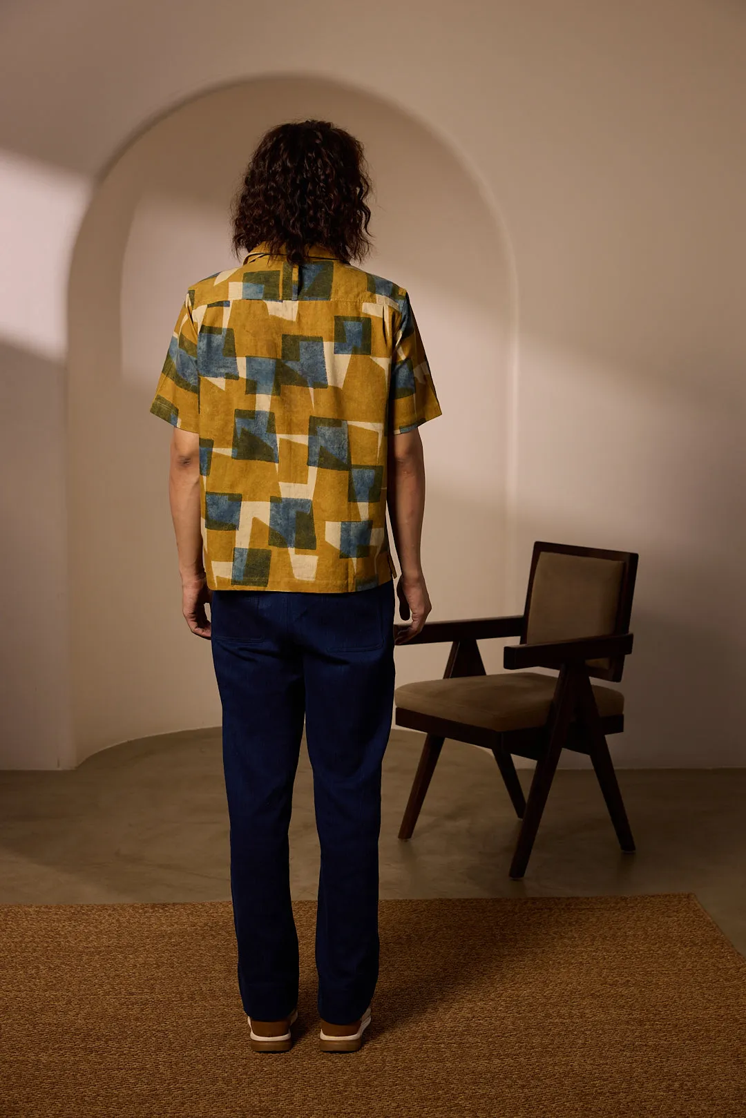 KHUSHI CAMP SHIRT - TILE ABSTRACT MULTI sold by The Umber & Ochre product image thumbnail 4