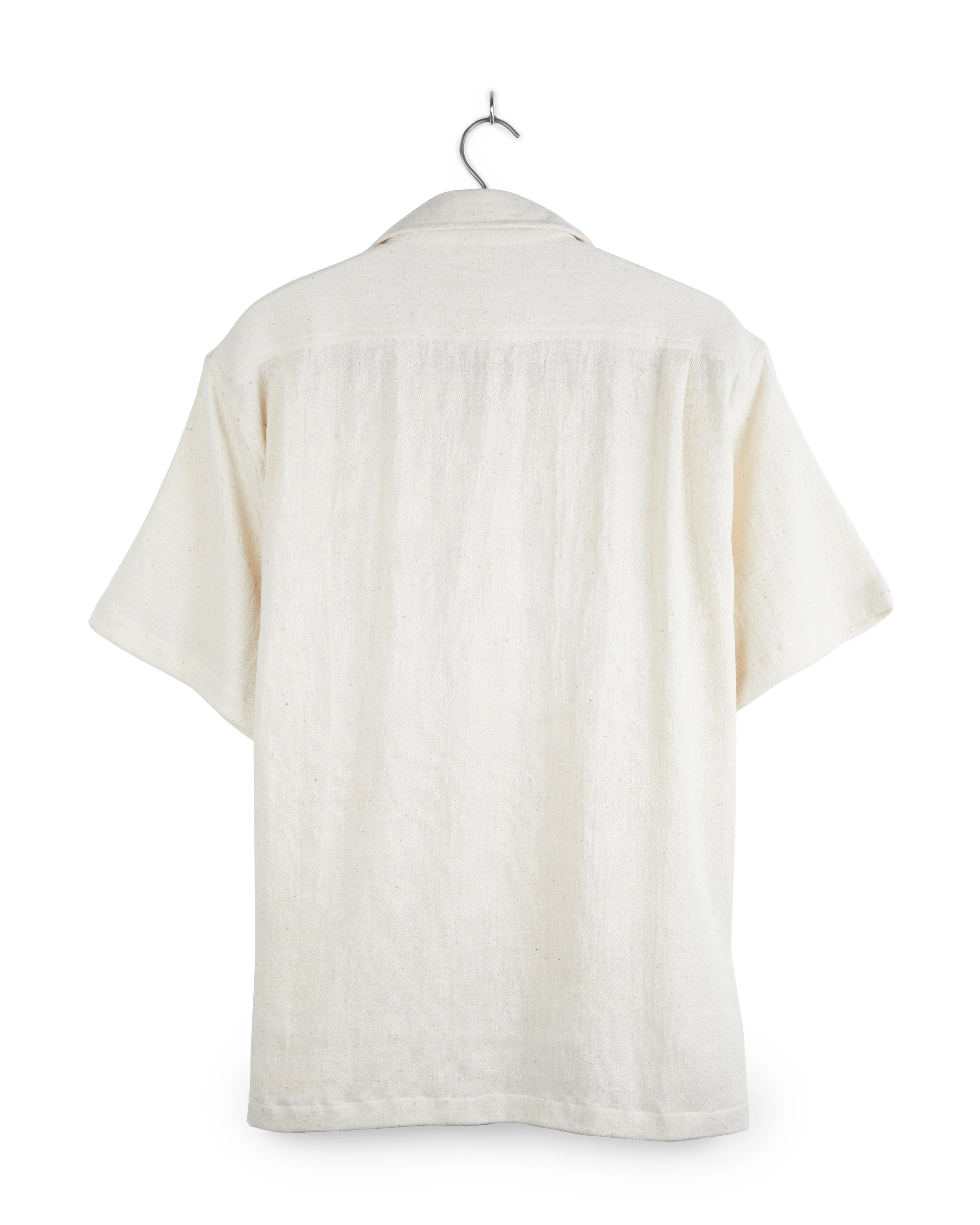 Harshil 2 Pocket Shirt Cotton Light Honeycomb in Natural sold by The Umber & Ochre product image thumbnail 4