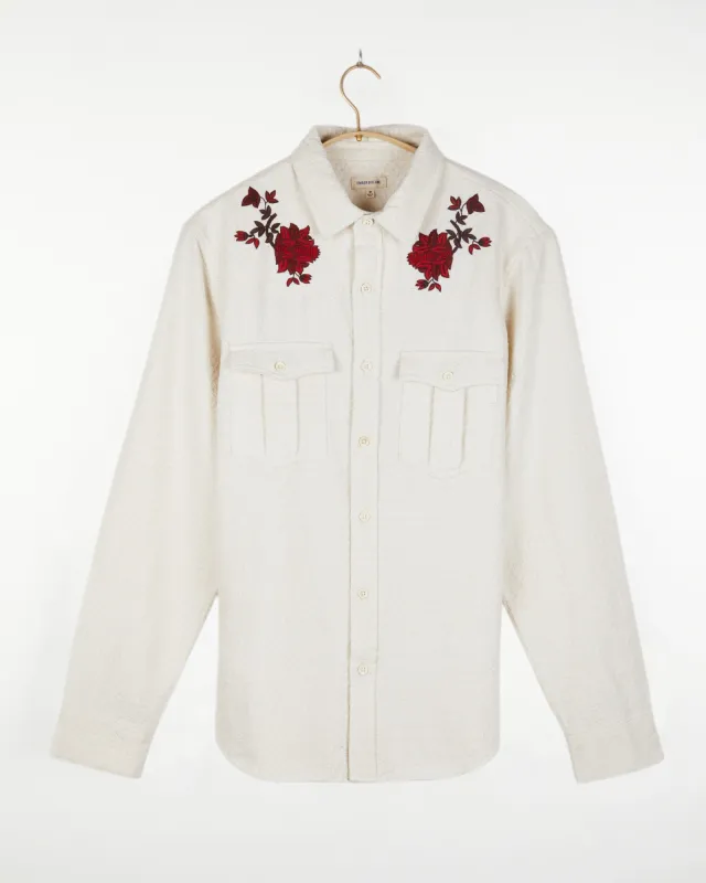 Kalpa Western Shirt Embroidered Kora made by Umber & Ochre