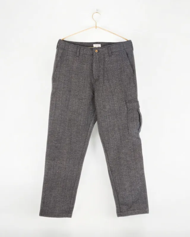 Malana Cargo Pant - Tweed in Charcoal made by The Umber & Ochre