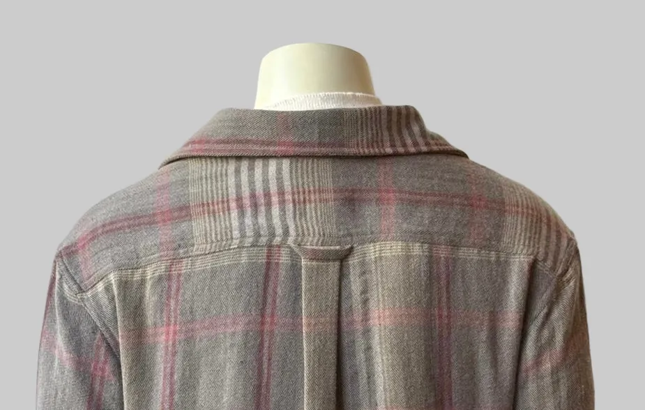 Vivek Overshirt - Cotton Wool Flannel in Brown Plaid sold by The Umber & Ochre product image thumbnail 4