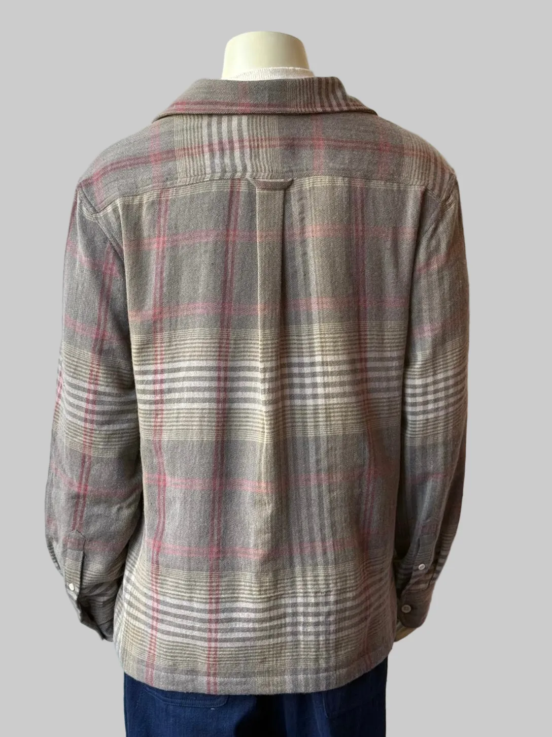 Vivek Overshirt - Cotton Wool Flannel in Brown Plaid sold by The Umber & Ochre product image thumbnail 3