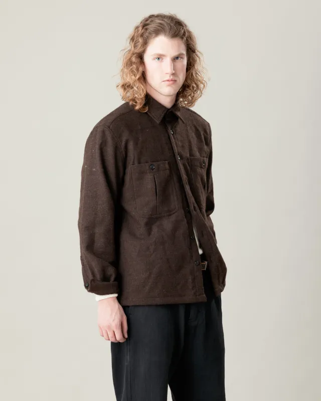 Vivek Overshirt - Yak Wool in Natural Brown made by The Umber & Ochre