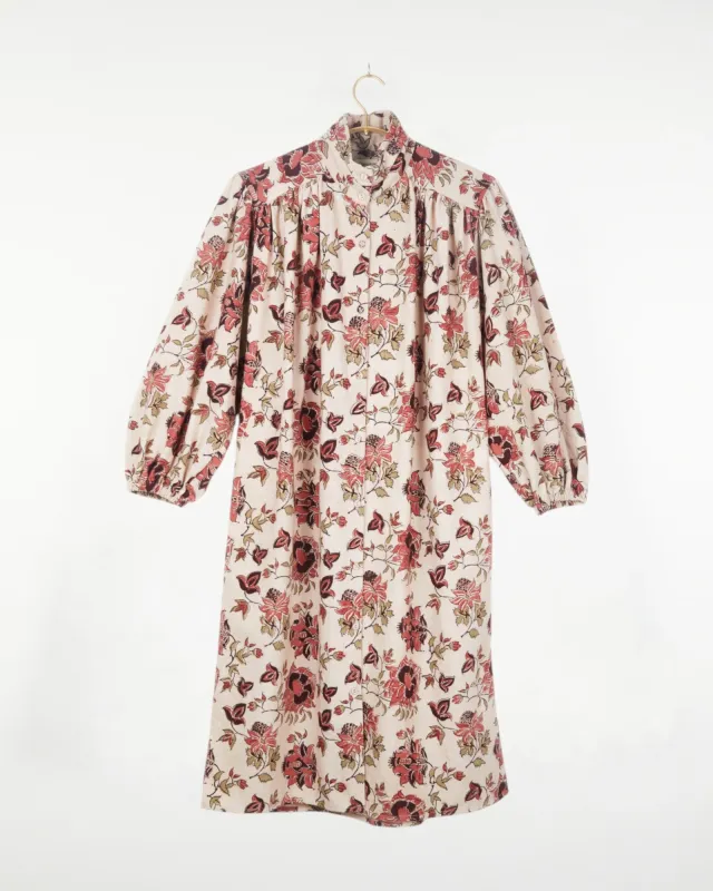 Samira Tunic Kora Floral Print Madder made by Umber & Ochre
