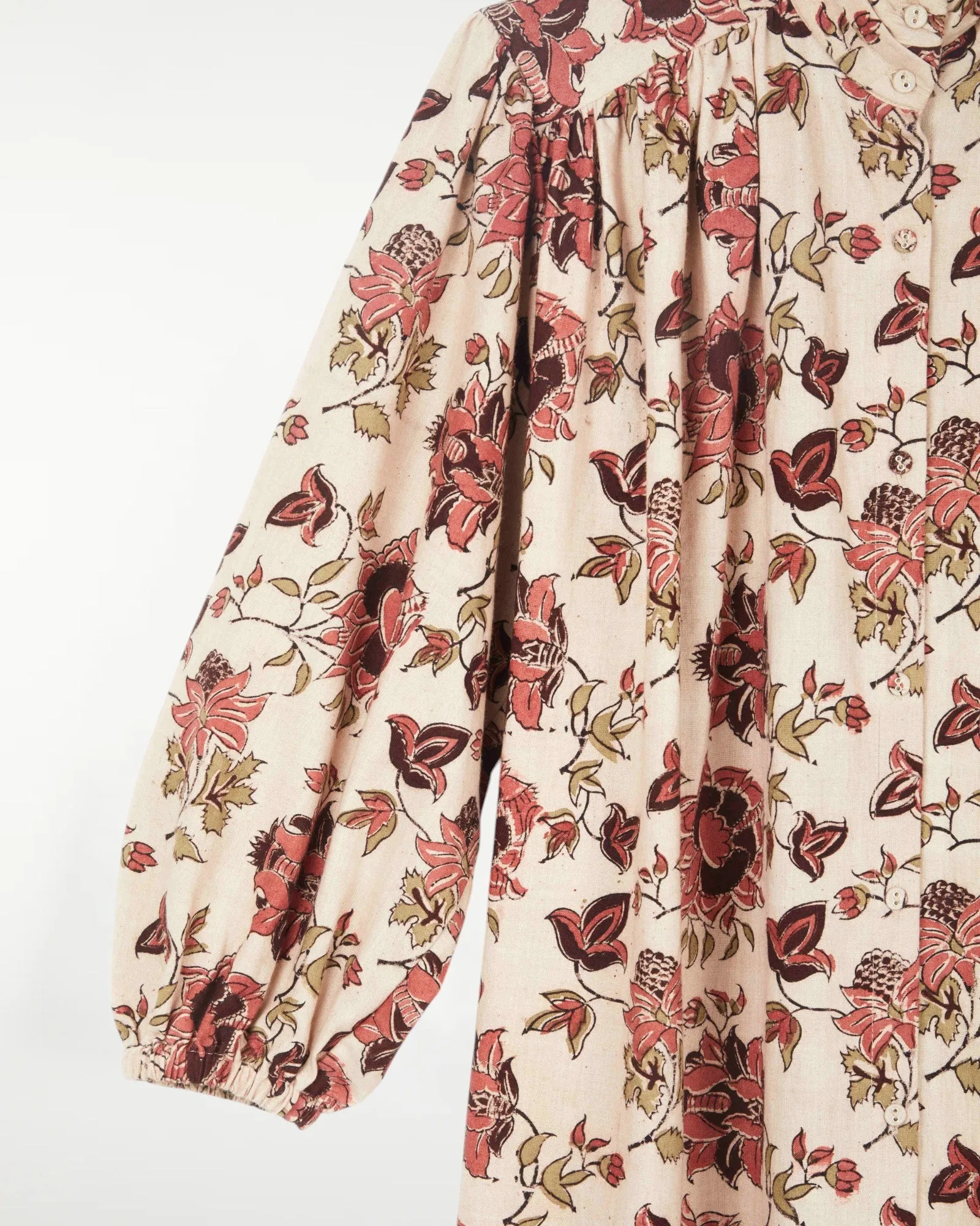 Samira Tunic Kora Floral Print Madder sold by The Umber & Ochre product image thumbnail 3