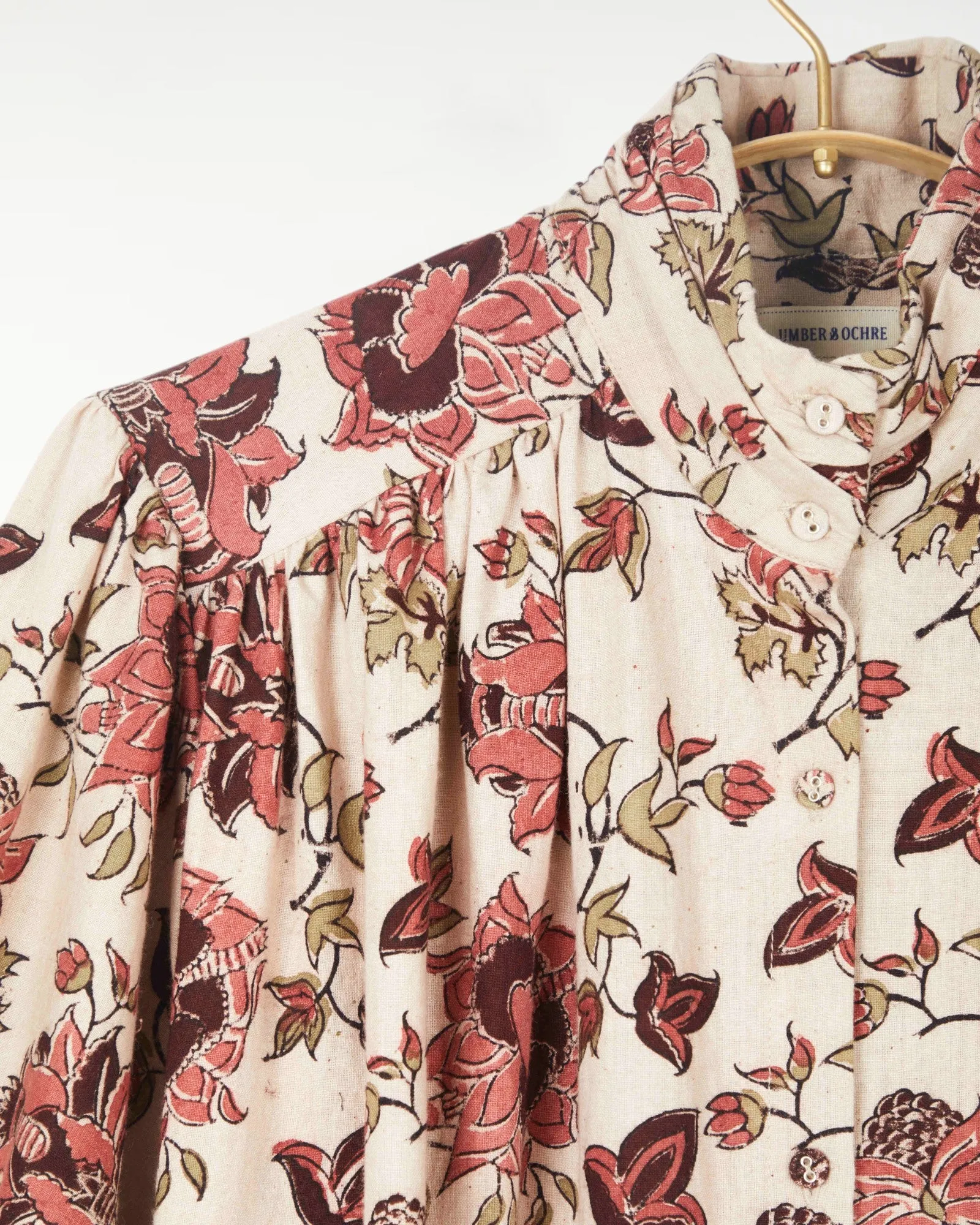 Samira Tunic Kora Floral Print Madder sold by The Umber & Ochre product image thumbnail 2