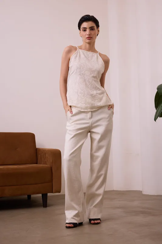 WOMEN TAMAL PANT COTTON DENIM IN NATURAL made by Umber & Ochre