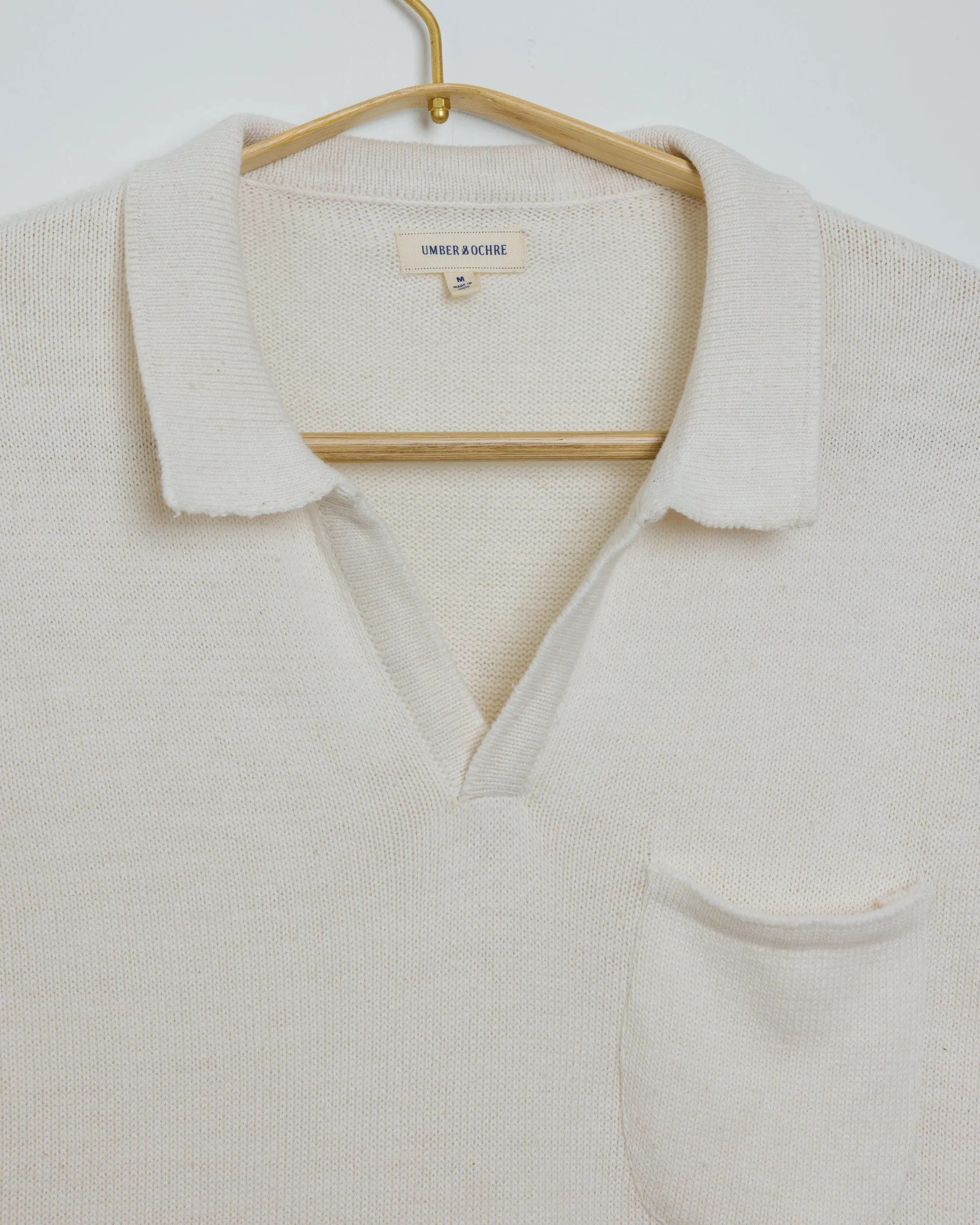 Manbir Johnny Collar SS Knit Tee in Kora sold by The Umber & Ochre product image thumbnail 2