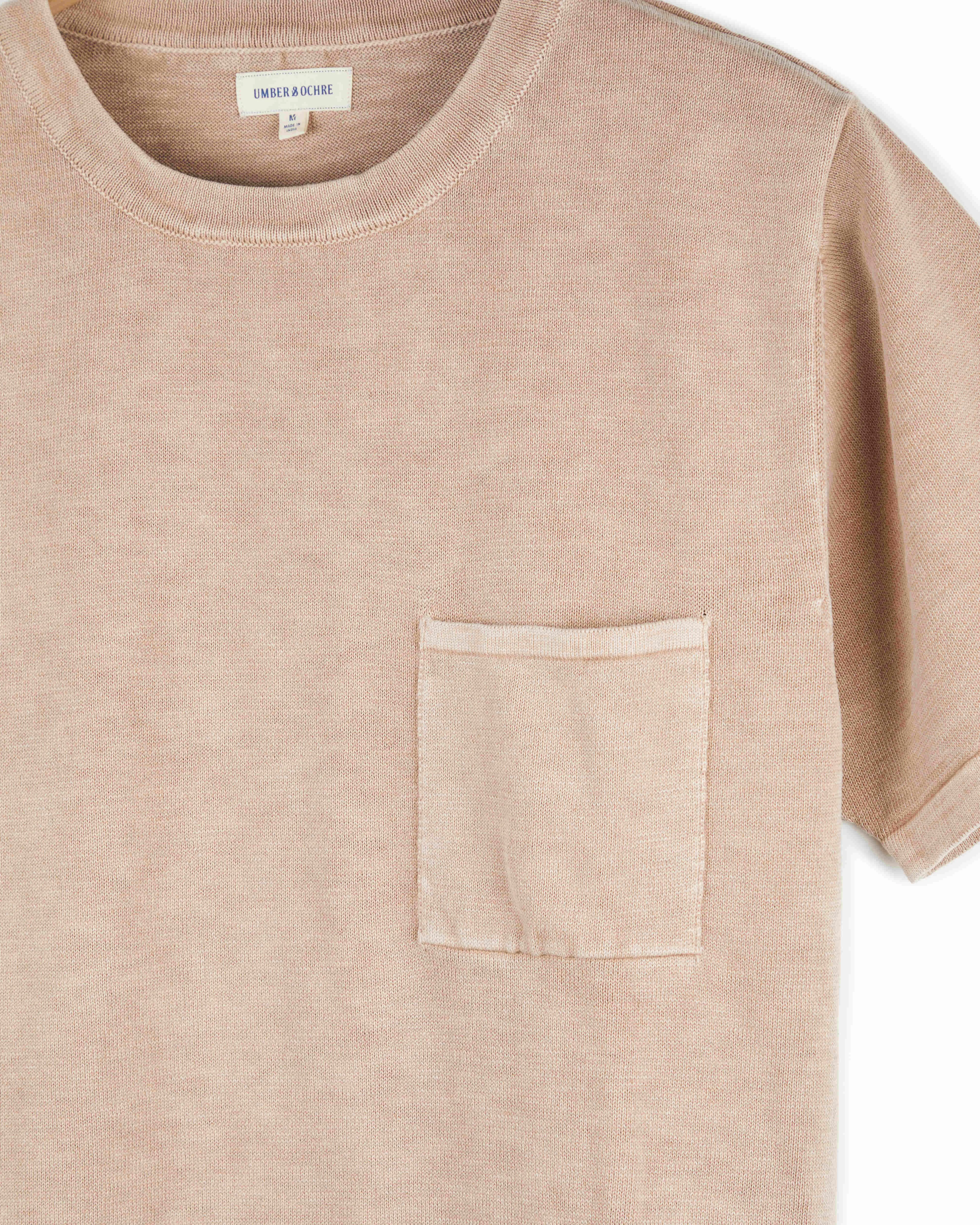 Azad S/S Pocket Knit Tee Tea sold by The Umber & Ochre product image thumbnail 3