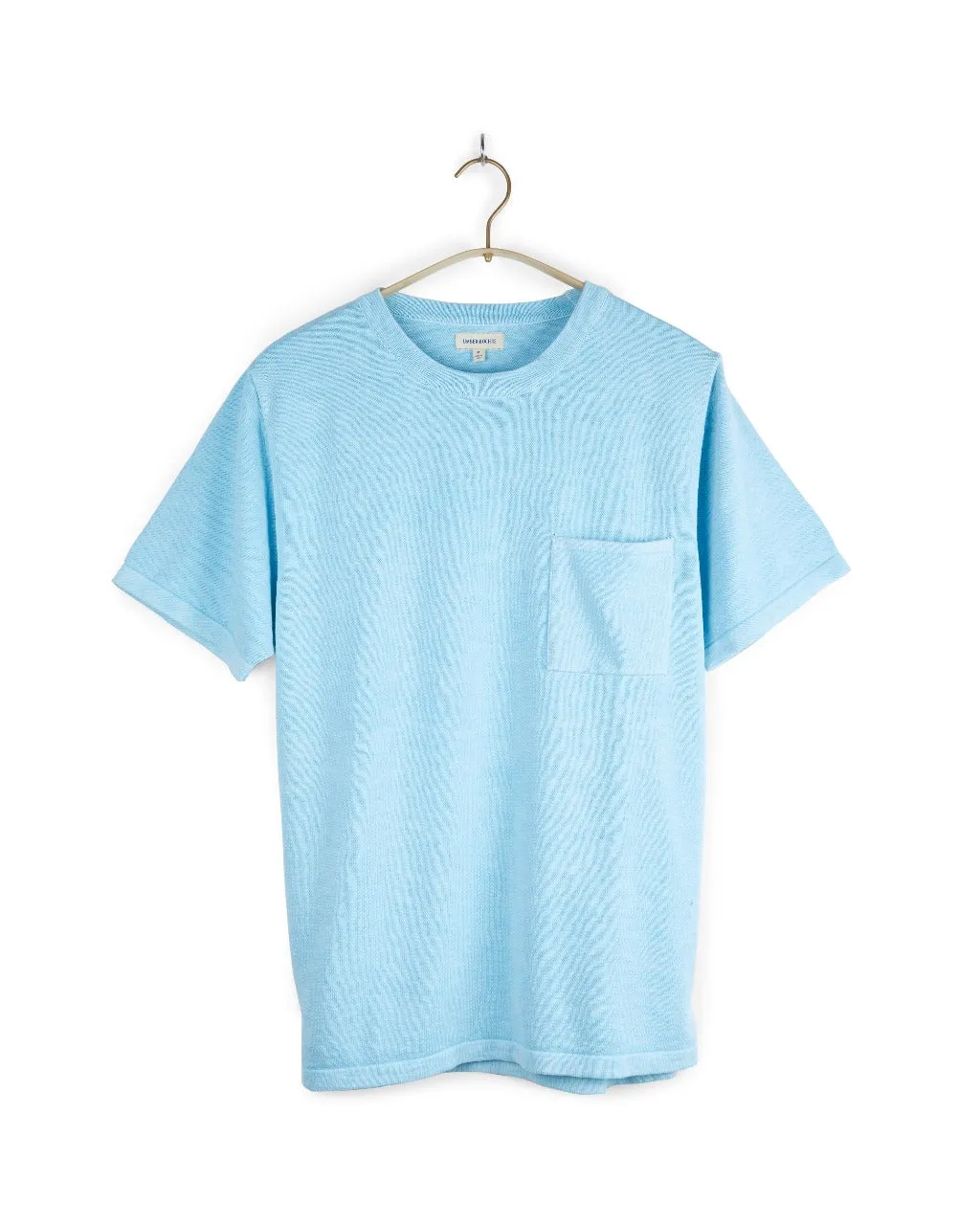 Azad S/S Pocket Knit Tee Sky Blue sold by The Umber & Ochre product image thumbnail 3