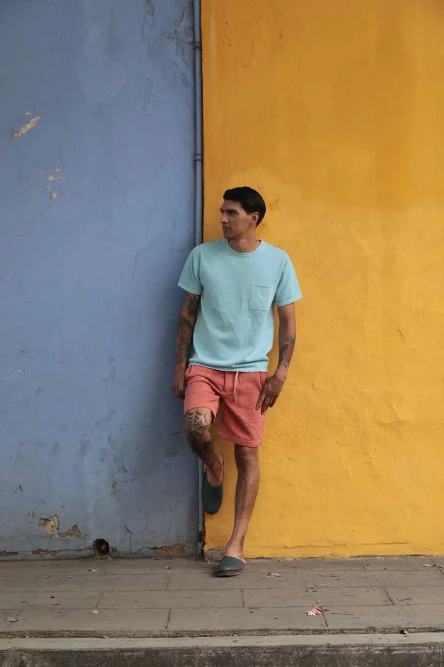 Azad S/S Pocket Knit Tee Sky Blue sold by The Umber & Ochre product image thumbnail 2