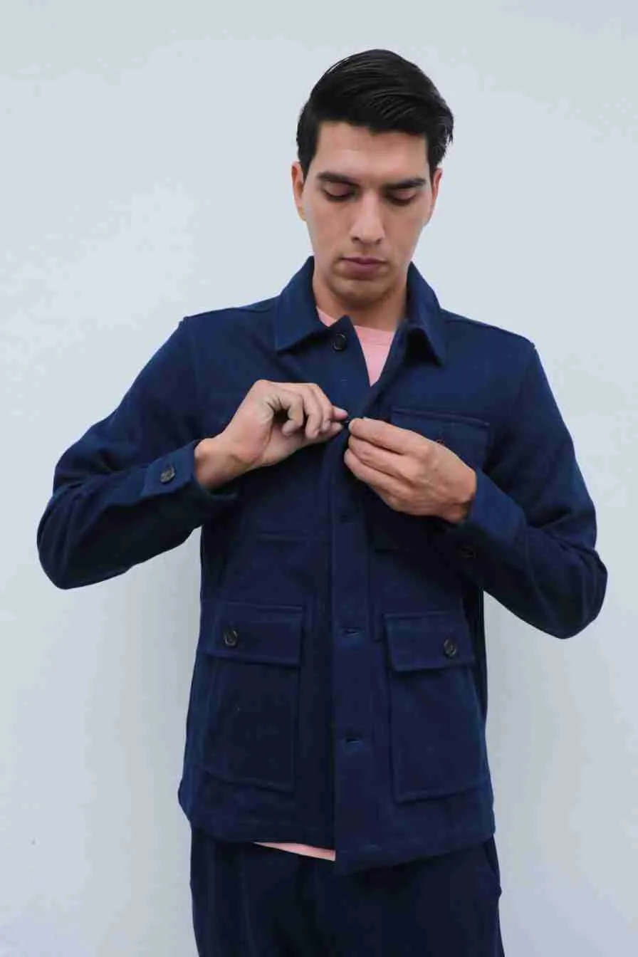 Akash Chore Coat Denim Twill in Indigo sold by The Umber & Ochre product image thumbnail 2