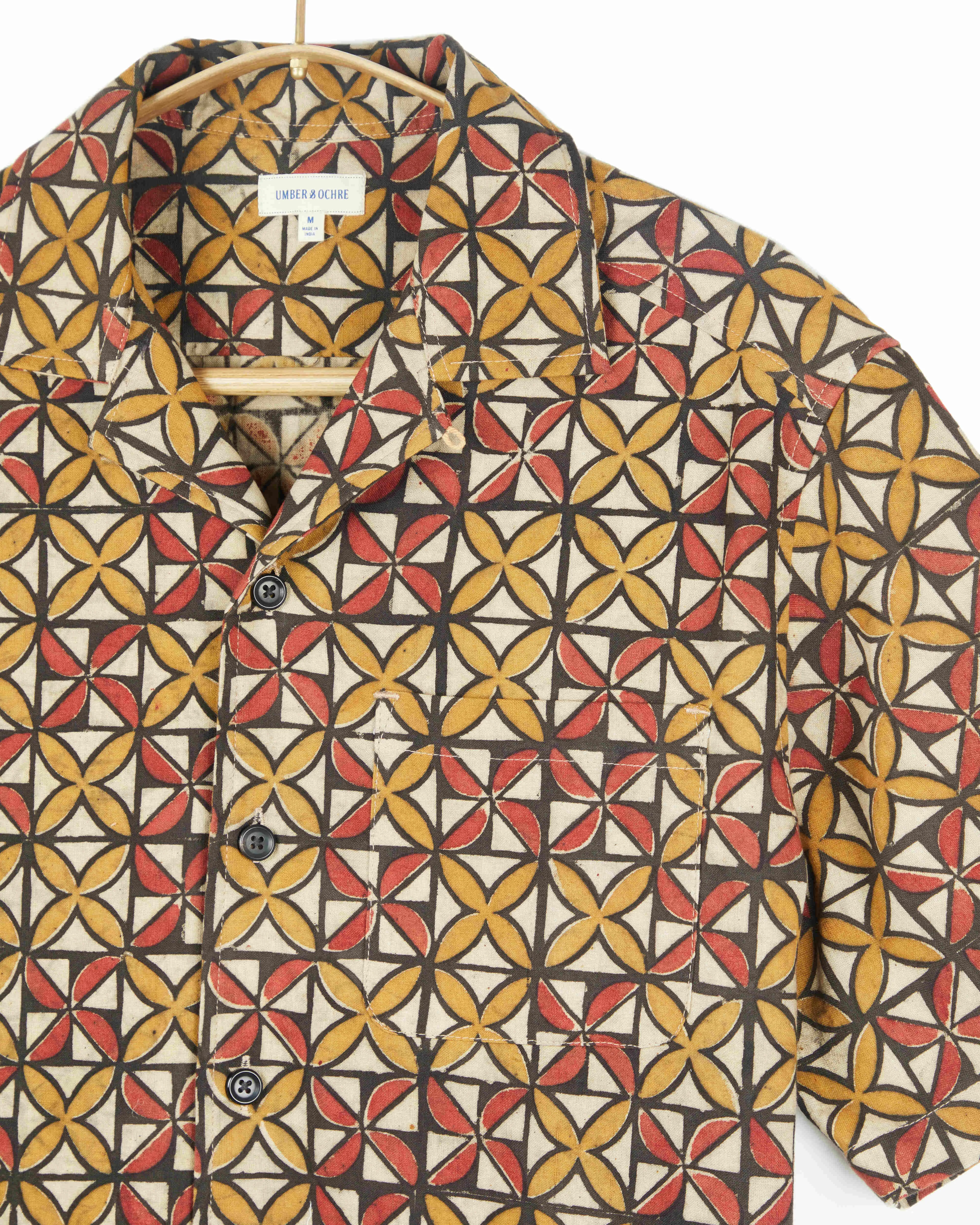 Khushi Camp Shirt Cotton Kora With Pinwheel Print Multi sold by The Umber & Ochre product image thumbnail 4
