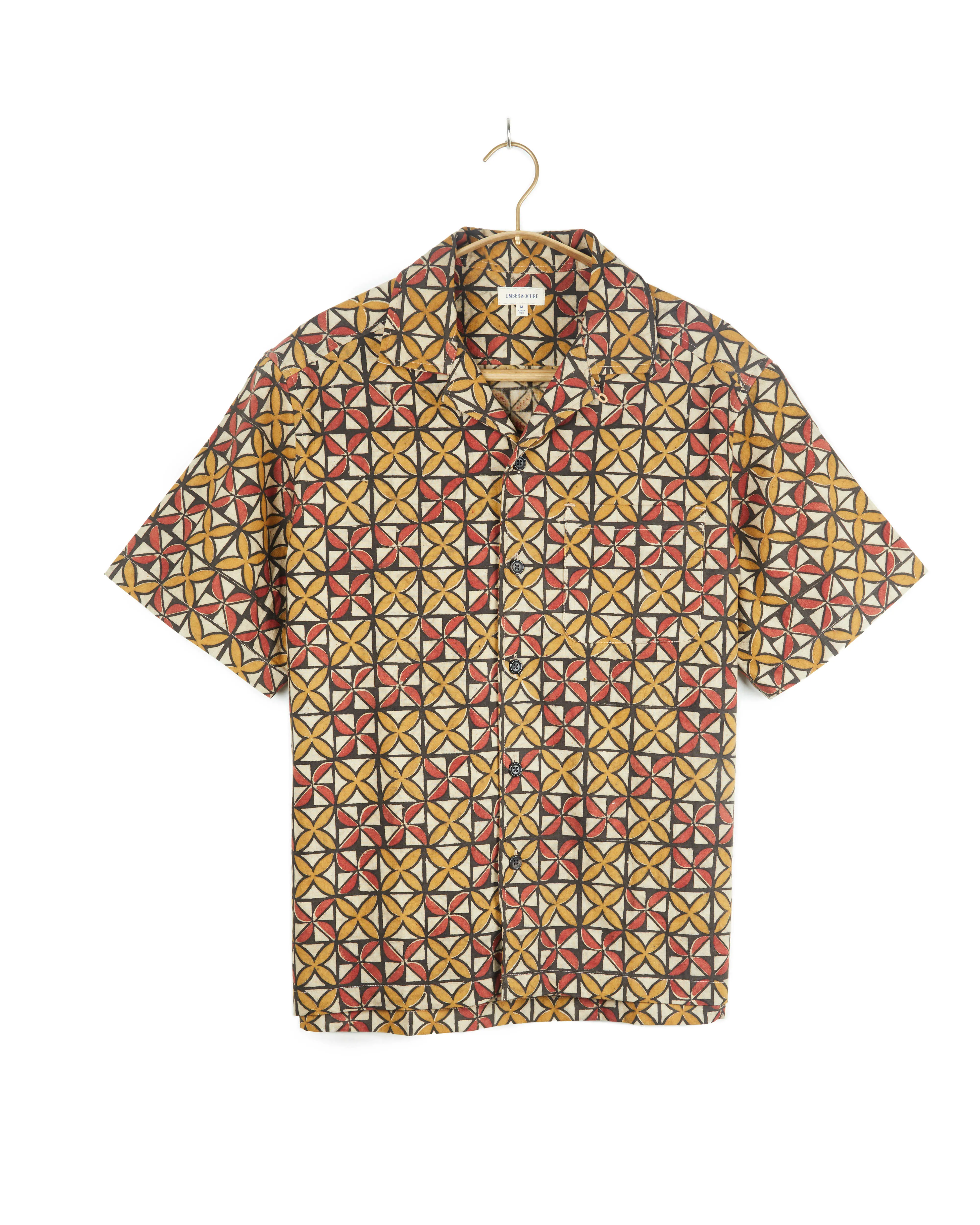 Khushi Camp Shirt Cotton Kora With Pinwheel Print Multi sold by The Umber & Ochre product image thumbnail 5