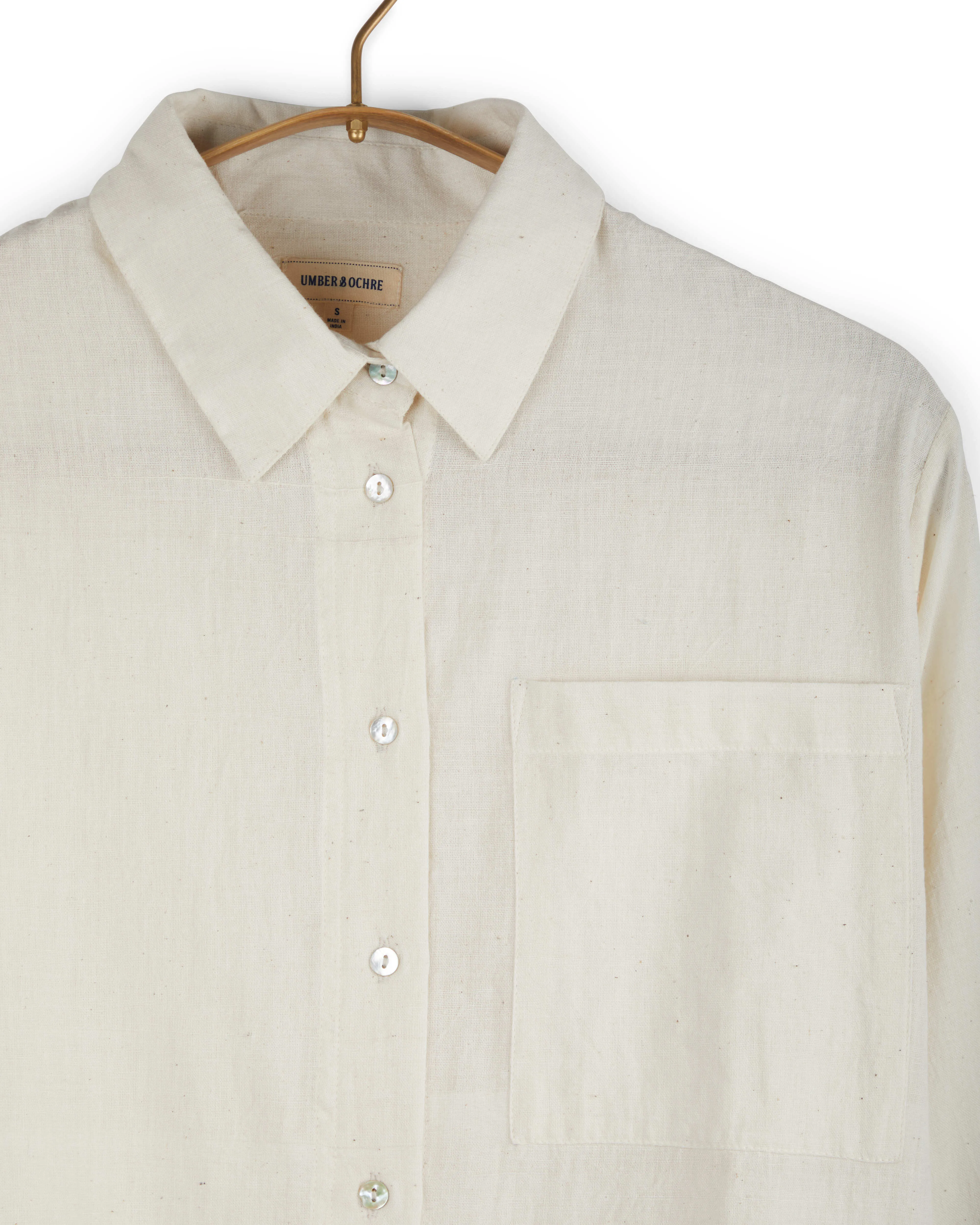MITRA SHIRT COTTON GAUZE NATURAL sold by The Umber & Ochre product image thumbnail 4