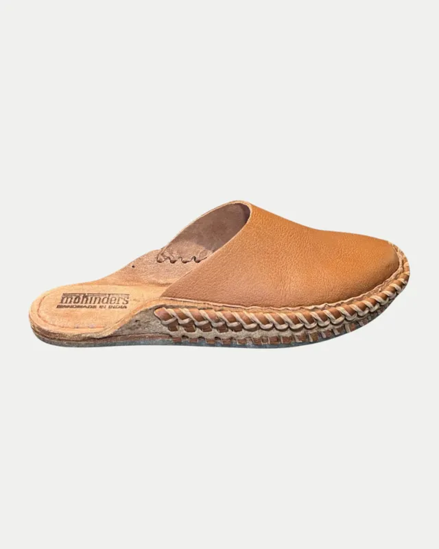 Women's Soft Solid City Slide in Walnut made by Mohinders Shoes