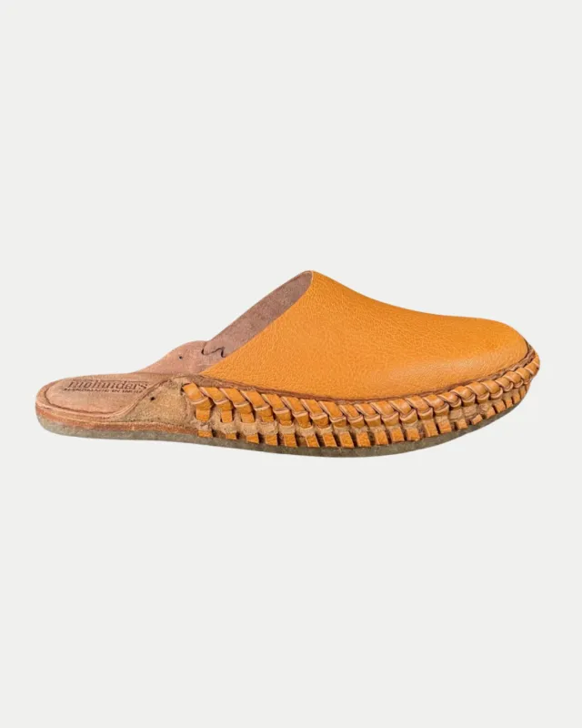 Women's Soft Solid City Slide in Turmeric made by Mohinders Shoes