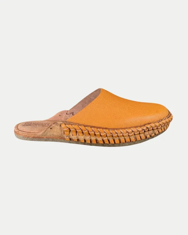 Men's Soft Solid City Slide in Turmeric made by Mohinders Shoes
