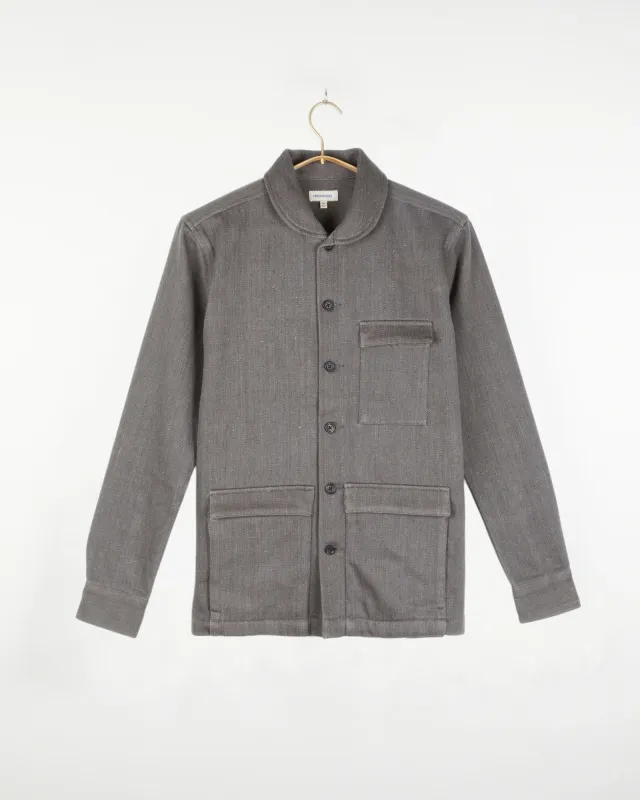 Yatree Shawl Collar Jacket Cotton Twill Stone made by The Umber & Ochre