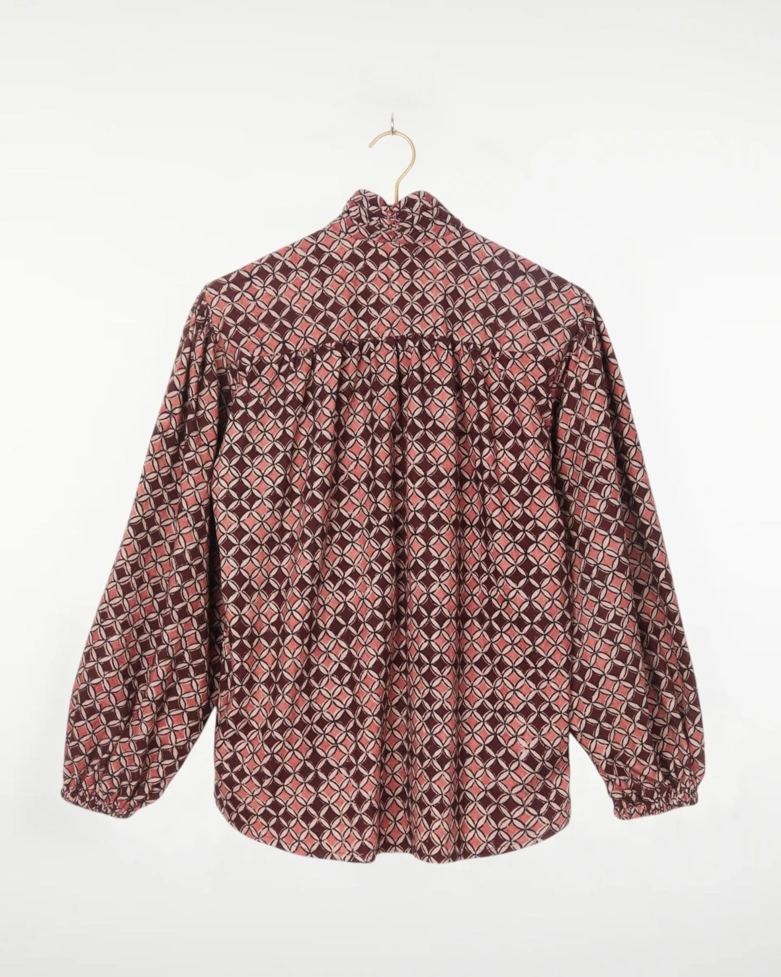 Sabrina Top Kora Geometric Print Brown sold by The Umber & Ochre product image thumbnail 3