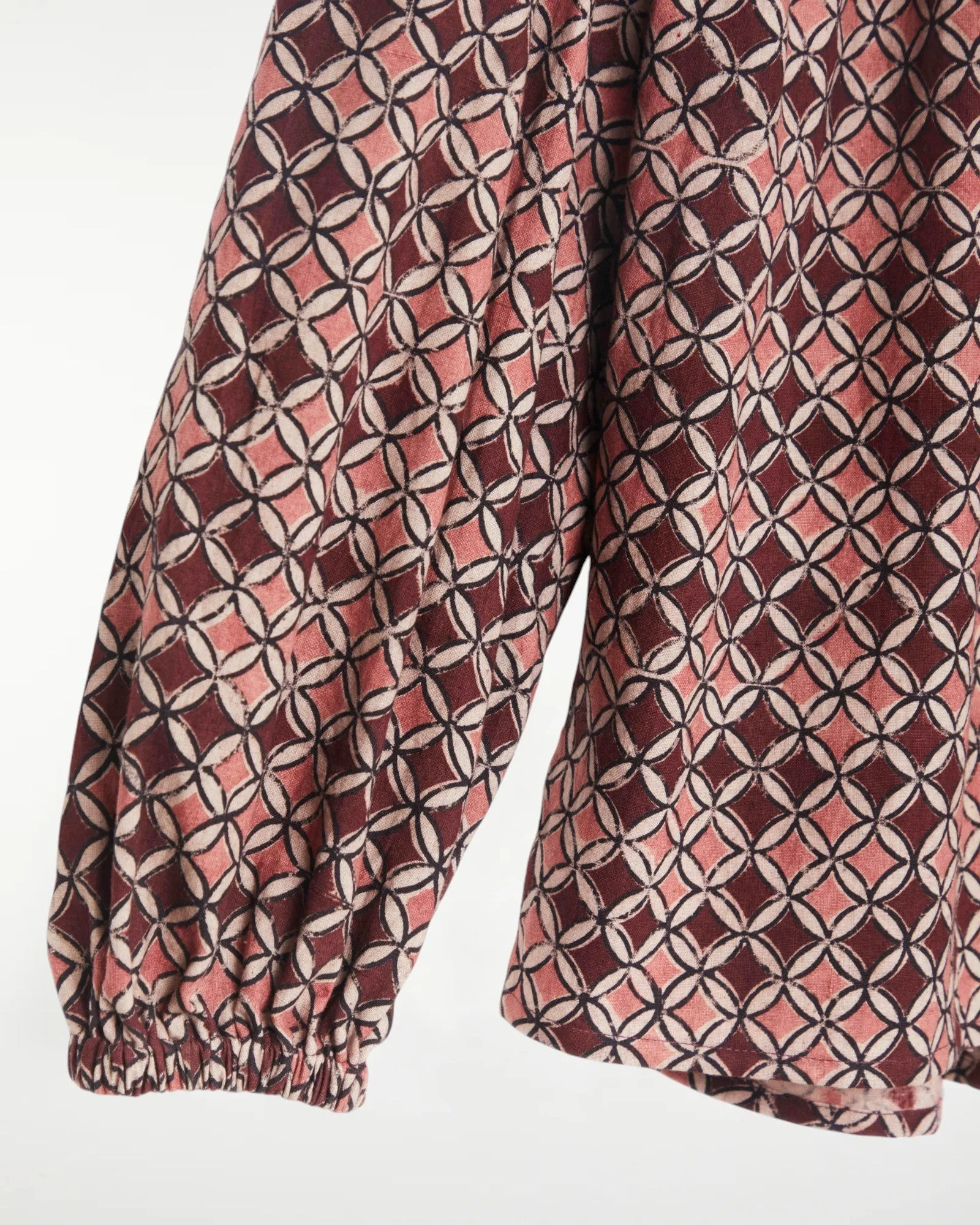 Sabrina Top Kora Geometric Print Brown sold by The Umber & Ochre product image thumbnail 2